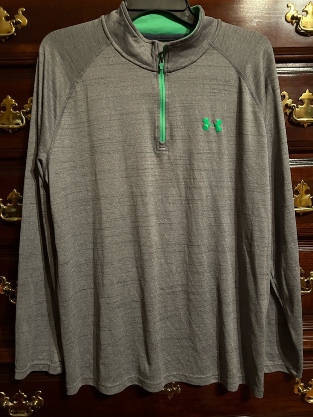Under Armour Men’s Gray Quarter-Zip Pullover, Size Large